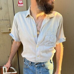 Vintage 70s Workwear Style Lived In Button Up / Men's M / Women's Large